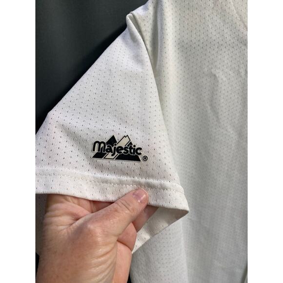 Vintage Majestic Jersey Mens XL White Button Front MLB Genuine Merchandise B76 - Picture 2 of 8